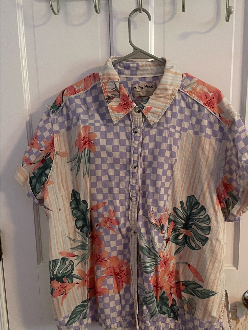 We The Free Lavender Hawaiian shirt